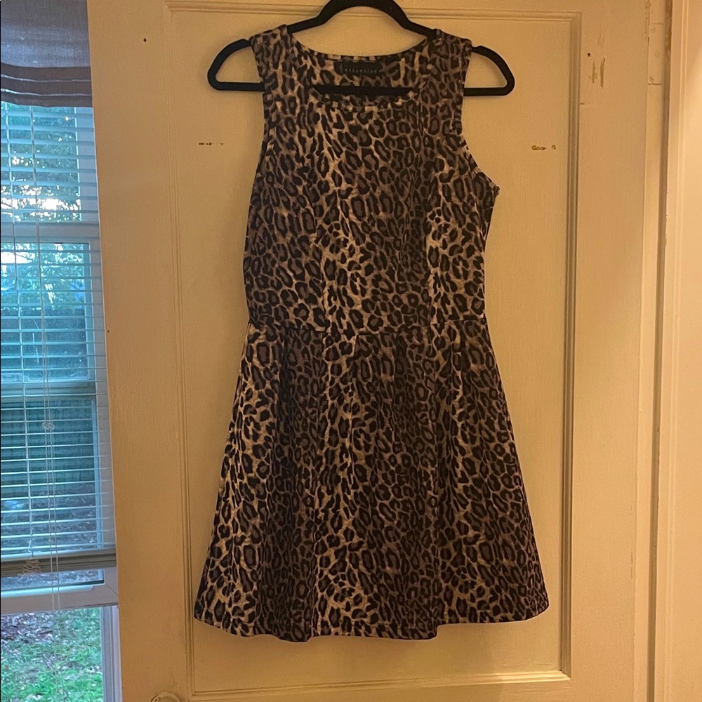 Leopard Print Mini Flare Dress